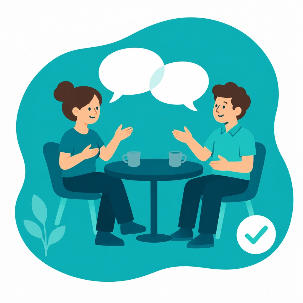 Eerste kennismakingsgesprek aan tafel